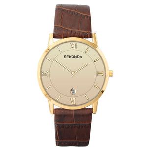 Sekonda Men's Classic Brown Leather Strap Watch - Product Code - 1041