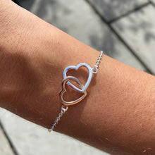 Load image into Gallery viewer, Silver Double Heart Bracelet Product Code - 8.29.4382
