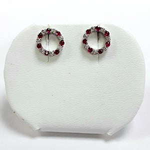 Silver Hallmarked Stone Set Earrings - Product Code - A424