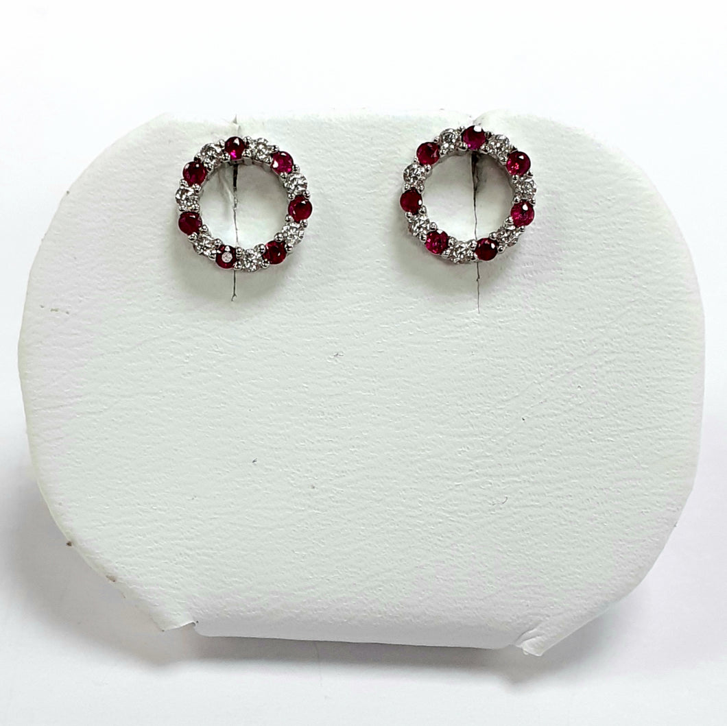 Silver Hallmarked Stone Set Earrings - Product Code - A424