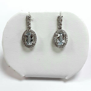 Silver Hallmarked Stone Set Earrings - Product Code - A571