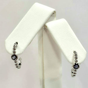 Silver Hallmarked Stone Set Earrings - Product Code - A637