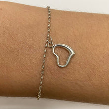 Load image into Gallery viewer, White Gold Heart Bracelet - Product Code - VX1899
