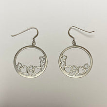 Load image into Gallery viewer, Silver Heart Design Earrings - Product Code - VX251
