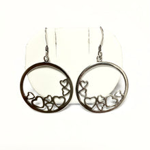 Load image into Gallery viewer, Silver Heart Design Earrings - Product Code - VX251
