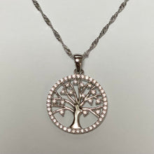 Load image into Gallery viewer, Silver Tree of Life Stone Set Pendant &amp; Chain - Product Code - J475 &amp; VX841
