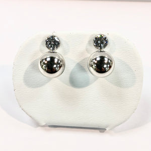 White Gold Hallmarked 375 Stone set Earring Product Code - VX887