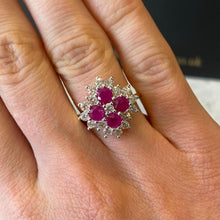 Load image into Gallery viewer, Ruby &amp; Diamond Designer Ring - E600
