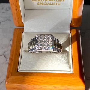 Rolex Style Diamond Gentlemens Ring - G767