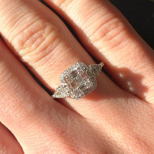Baguette & Round Diamond Designer Ring - B450