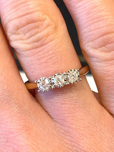Diamond Designer Three Stone Ring - B457
