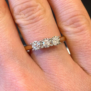 Diamond Designer Three Stone Ring - B457