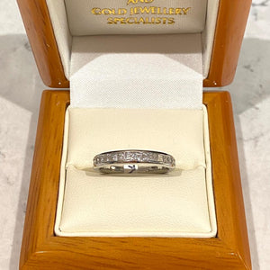 Princess Cut Half Carat Diamond Half Band Ring - B460