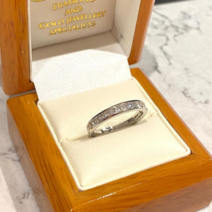 Princess Cut Half Carat Diamond Half Band Ring - B460