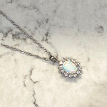 Load image into Gallery viewer, Stone Set Pendant &amp; White Gold Chain - F260 &amp; VX246

