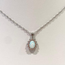 Load image into Gallery viewer, Stone Set Pendant &amp; White Gold Chain - F260 &amp; VX246
