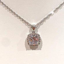 Load image into Gallery viewer, Cushion Shaped Stone Set White Gold Pendant &amp; Chain - VX522
