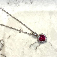 Load image into Gallery viewer, Red Shaped White Gold Pendant - VX520

