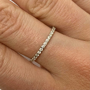 White Gold Diamond Band Ring - Product Code - B438