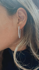 White Gold Diamond Earrings - Product Code - G625