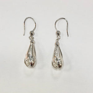 White Gold Hallmarked Drop Earrings - Product Code - VX272