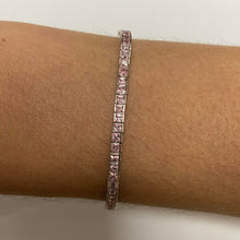 Load image into Gallery viewer, White Gold Pink Stone Bracelet -Product Code - VX190
