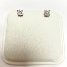 Load image into Gallery viewer, 9ct White Gold Diamond Halo Studs - G740
