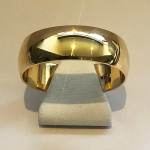 Yellow Gold Mens Wedding Band Ring 