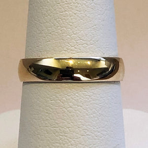 Yellow Gold 4mm D Shaped Wedding Band Ring