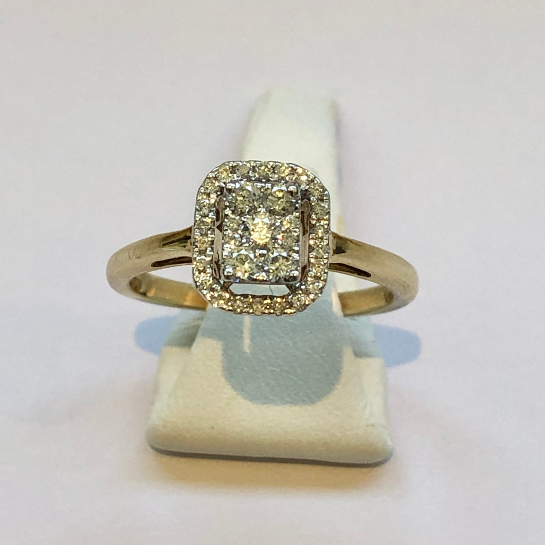 Yellow Gold Hallmarked Diamond Ring - Product Code - G274
