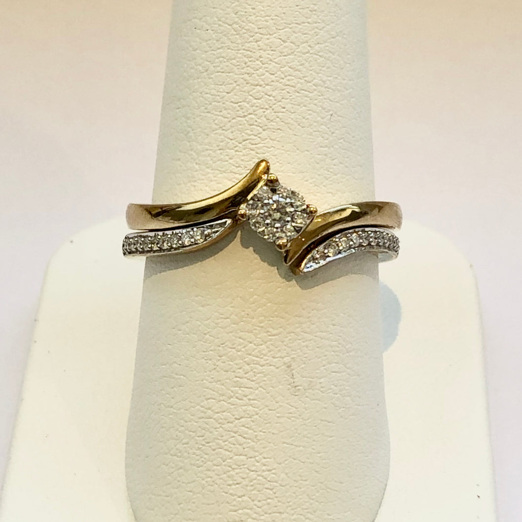 Yellow Gold Hallmarked Engagement & Wedding Ring Set - Product Code - J83