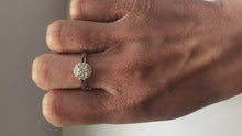 Load and play video in Gallery viewer, Diamond White Gold Halo Solitaire Ring - Product Code - B35
