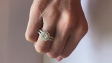 Load and play video in Gallery viewer, Diamond White Gold Round Ring video
