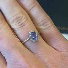 Load and play video in Gallery viewer, Tanzanite &amp; Diamond Ring - E598

