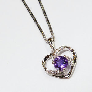 Amethyst heart pendant