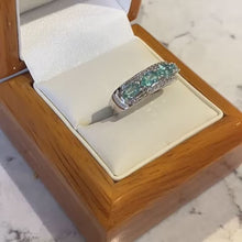 Load and play video in Gallery viewer, Emerald &amp; Diamond Band Ring - G763
