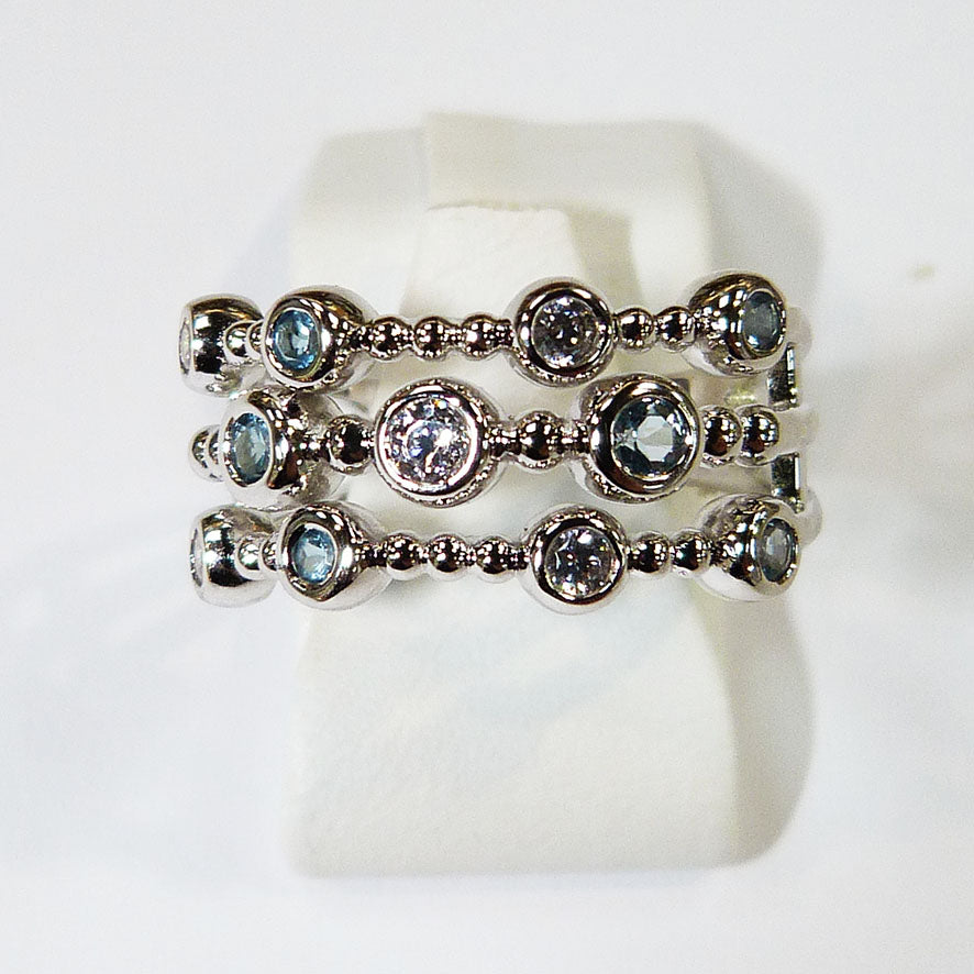 Blue Topaz and silver ring