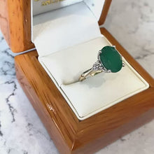 Load and play video in Gallery viewer, 3ct Oval Emerald &amp; Diamond Ring - E603
