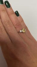 Load and play video in Gallery viewer, White Gold Yellow &amp; White Cubic Zirconia Ring - Product Code - H110
