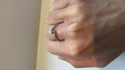 Diamond White Gold Designer Solitaire Ring video