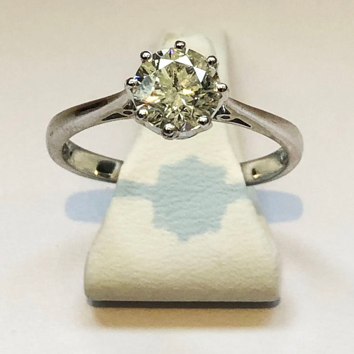 Diamond Platinum Solitaire Ring