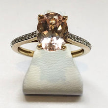 Load image into Gallery viewer, Diamond and Morganite White Gold Ring
