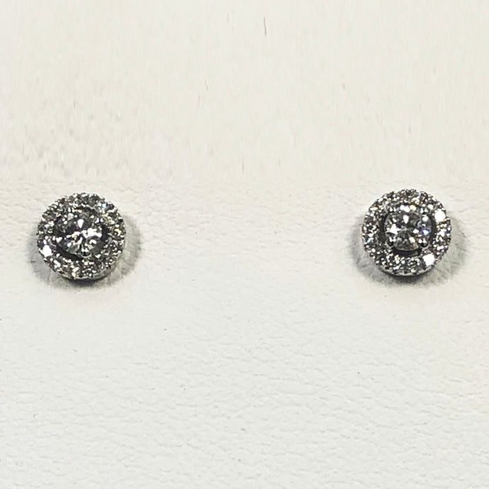 Diamond White Gold Earring Set