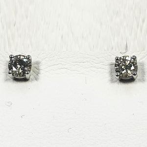 Diamond White Gold Cluster Earring Set