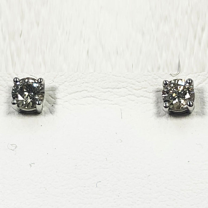 Diamond White Gold Cluster Earring Set