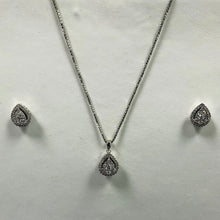 Load image into Gallery viewer, Diamond White Gold Earring And Pendant/Necklace Set
