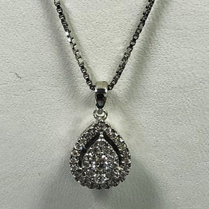 Diamond White Gold Earring And Necklace
