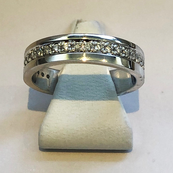 Diamond White Gold Band Wedding Ring