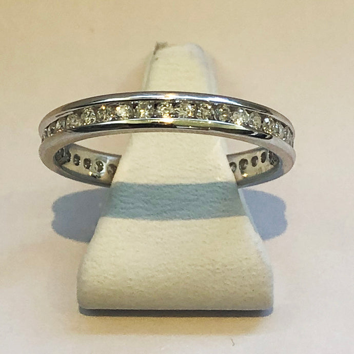 Diamond White Gold Full Band Wedding Ring