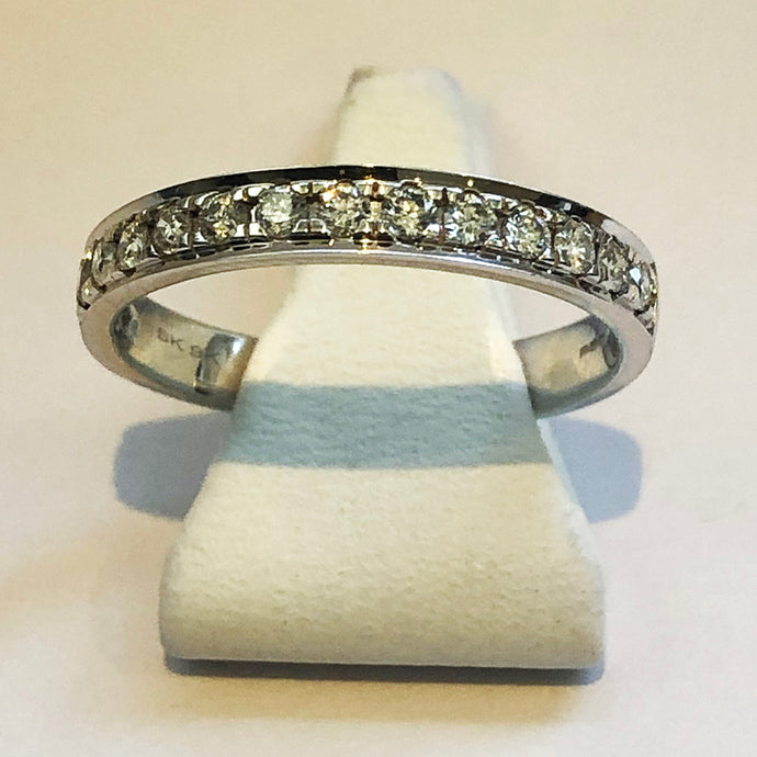 Diamond White Gold Band Wedding Ring